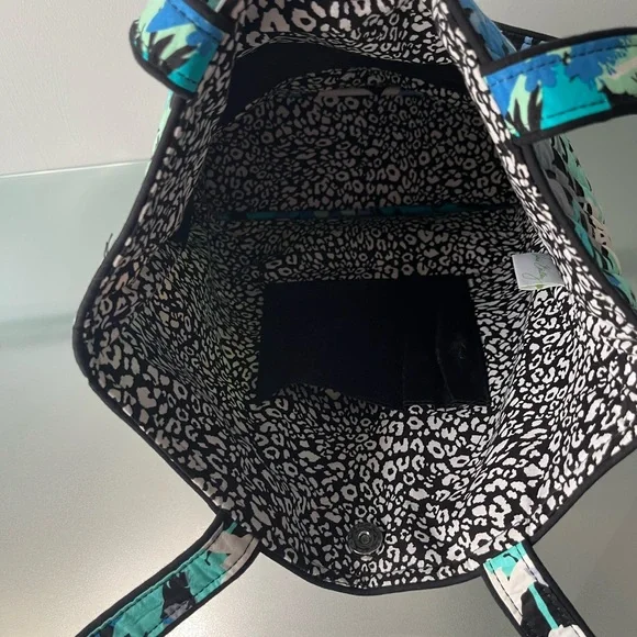 Vera Bradley Floral Quilted Tote Bag - Blue and Black - Picture 4 of 5